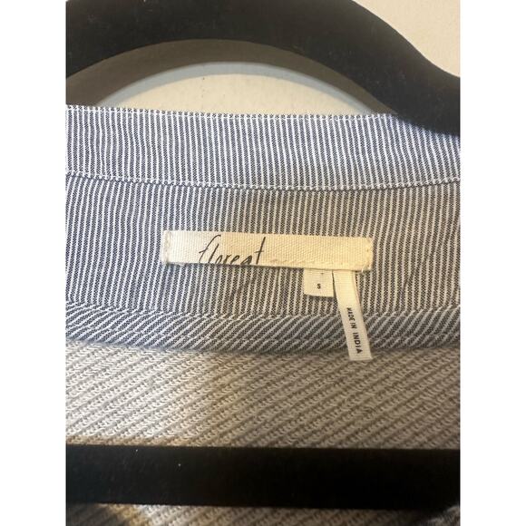 Anthropologie Floreat Top Women's Flutter Layered Shirt Beaded Embellished Small - Picture 5 of 9